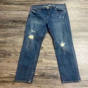Old Navy Women's Blue Boyfriend Straight/Droit Jeans